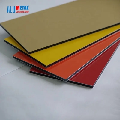 แผงคอมโพสิตอลูมิเนียม PVDF ACP ACM Dibond การหุ้มสถาปัตยกรรมภายนอก