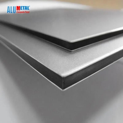Alumetal Silver PVDF ACP ผลิตภัณฑ์แผงอะลูมิเนียมคอมโพสิต
