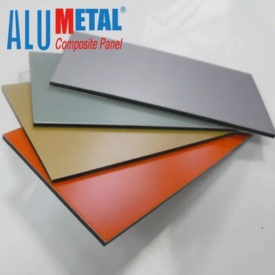 วัสดุฉากกั้นกลางแจ้ง alumetal acm แผงประกอบอลูมิเนียม acp