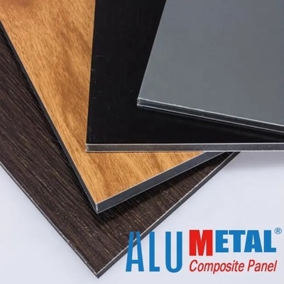 วัสดุฉากกั้นกลางแจ้ง alumetal acm แผงประกอบอลูมิเนียม acp