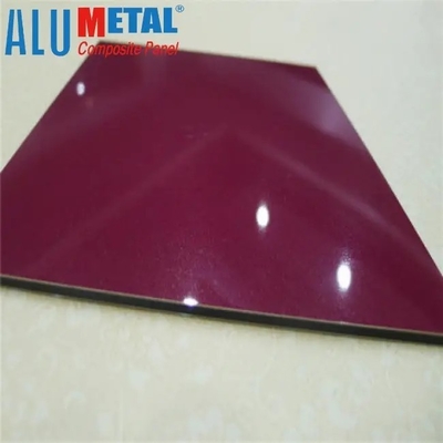 Alumetal 2 มม. 3 มม. 4 มม. 5 มม. 6 มม. ACM Alucobond อลูมิเนียมหุ้มแผ่น ACP 4x8 แผงคอมโพสิตสำหรับแผงผนัง