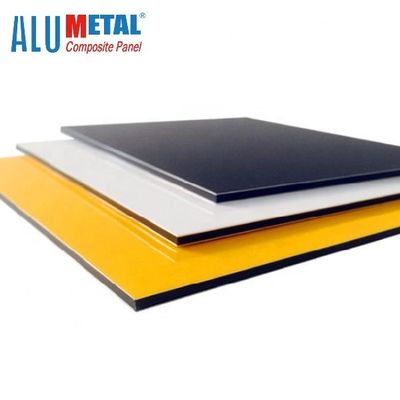 0.4 มม. 1250 มม. แผงอลูมิเนียมคอมโพสิตทนไฟ PE แผ่นทาสีดำ Acp AA3003