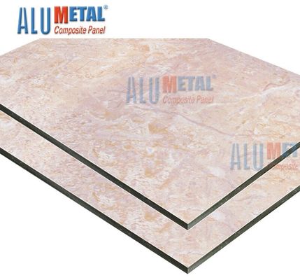 2440mm Anodized Marble Aluminium Composite Panel แผ่น Acp แผ่นอลูมิเนียม 7mm สีขาว