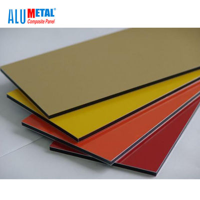 1220x2440mm Brushed PVDF แผ่นอลูมิเนียมคอมโพสิตแผง 5mm AA1100