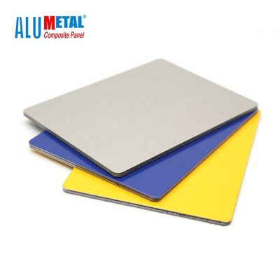 6mm 1220x2440MM PE อลูมิเนียมคอมโพสิตแผง Acp แผ่นสำหรับเพดาน AA3003