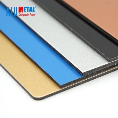 6mm Dibond 1500 X 4000mm PE แผงอลูมิเนียมคอมโพสิตแผงแซนวิช Nano Fireproof
