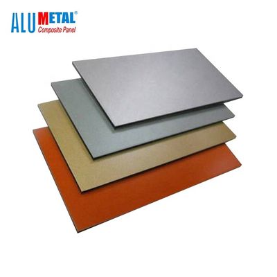 0.5 มม. PE Facade อลูมิเนียมคอมโพสิตแผงพื้นผิวอโนไดซ์ไฟจัดอันดับแผ่น Acp 2mm