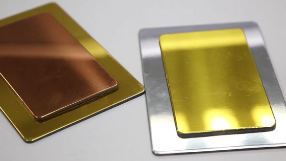 Anodized 4mm 5086 กระจกอลูมิเนียมคอมโพสิตแผงทอง 1570mm Sheet