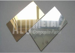 Anodized 4mm 5086 กระจกอลูมิเนียมคอมโพสิตแผงทอง 1570mm Sheet