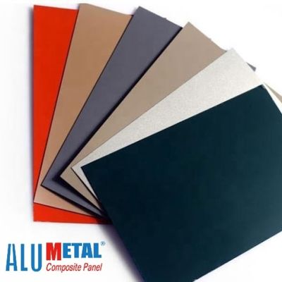 AA1050 10mm อลูมิเนียมสีแผ่นโลหะคอมโพสิตแผง 4x8 แผ่น