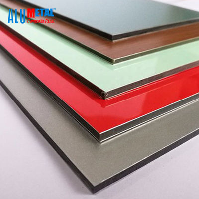 1500x5000 Mm แผ่นโลหะคอมโพสิตแผงผนัง 6mm FEVE