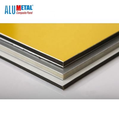 2440mm 3mm Pvdf อลูมิเนียมคอมโพสิตแผง Anodized สำหรับ Wall ภายนอก