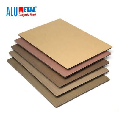 3mm เหล็ก PVDF Acm อลูมิเนียมคอมโพสิตแผงทองแดง Nacreous 1250mm