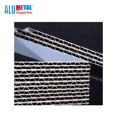 แผงวัสดุลูกฟูกอลูมิเนียม 1220X2440MM Acp Cladding PVDF Coating