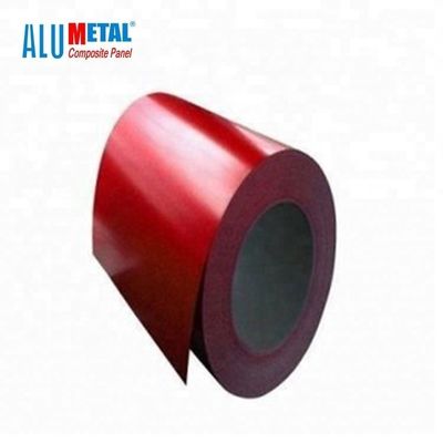 สี 8011 2500MM เคลือบม้วนอลูมิเนียมม้วนเคลือบอลูมิเนียมเคลือบพีวีซี 0.06MM