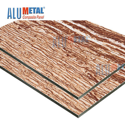 หินอ่อน LDPE 0.70mm PE แผ่นอลูมิเนียมคอมโพสิตแผง Acp Wall Cladding Nano 2440mm
