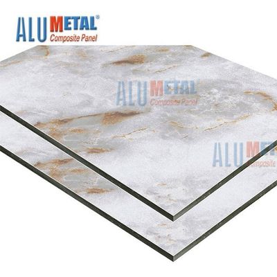 หินอ่อน LDPE 0.70mm PE แผ่นอลูมิเนียมคอมโพสิตแผง Acp Wall Cladding Nano 2440mm