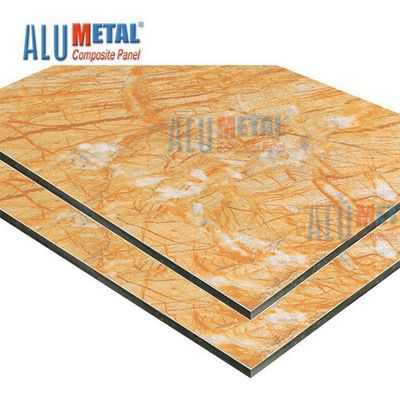 หินอ่อน LDPE 0.70mm PE แผ่นอลูมิเนียมคอมโพสิตแผง Acp Wall Cladding Nano 2440mm