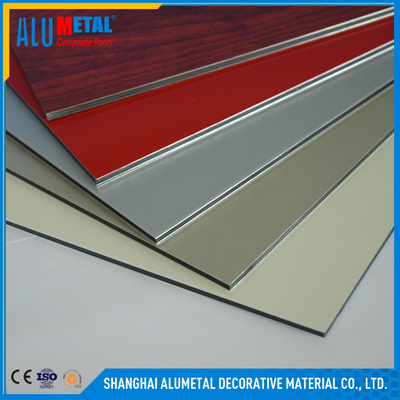 แผ่นคอมโพสิตอลูมิเนียมตกแต่ง PVDF สำหรับการหุ้มผนัง