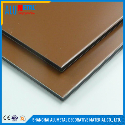 สถาปัตยกรรม PVDF แผงอลูมิเนียมคอมโพสิต 2 มม. - 6 มม. สำหรับอาคารสำเร็จรูป