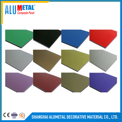 Alumetal ACP PVDF อลูมิเนียมคอมโพสิตแผงป้องกันไฟฟ้าสถิตย์ทนไฟ