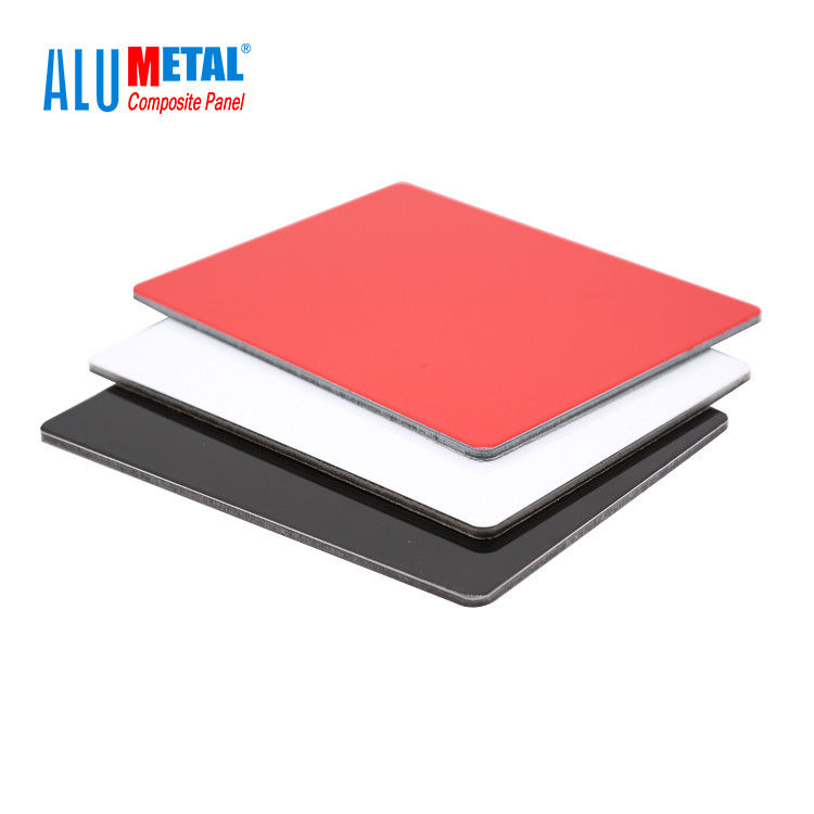 4mm 0.3mm FEVE แผ่นผนังอลูมิเนียมตกแต่ง PVDF แผงคอมโพสิตอลูมิเนียมเคลือบ