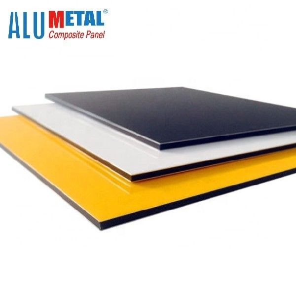0.4 มม. 1250 มม. แผงอลูมิเนียมคอมโพสิตทนไฟ PE แผ่นทาสีดำ Acp AA3003