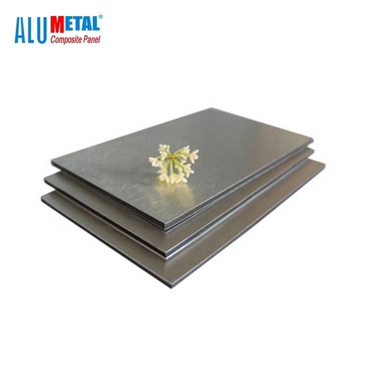 ลอนลูกฟูก ACP แผ่นกาวอลูมิเนียมแผ่นหลังคา 1000mm 6mm LDPE